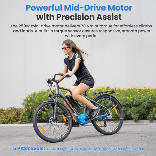 Elektrijalgratas Touroll MA2 250W keskmootoriga 36V 13Ah Elektrijalgratas Touroll MA2 250W keskmootoriga 36V 13Ah